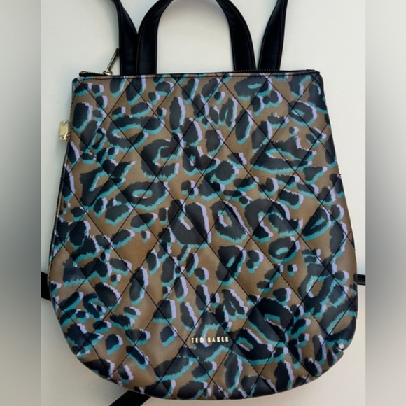 *New* Ted Baker London Quilted Leopard Backpack - Picture 1 of 7